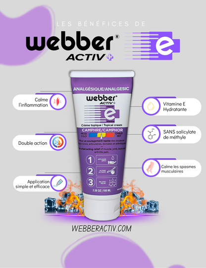 WEBBER ACTIV+ Crème analgésique (Camphre) – 100ml