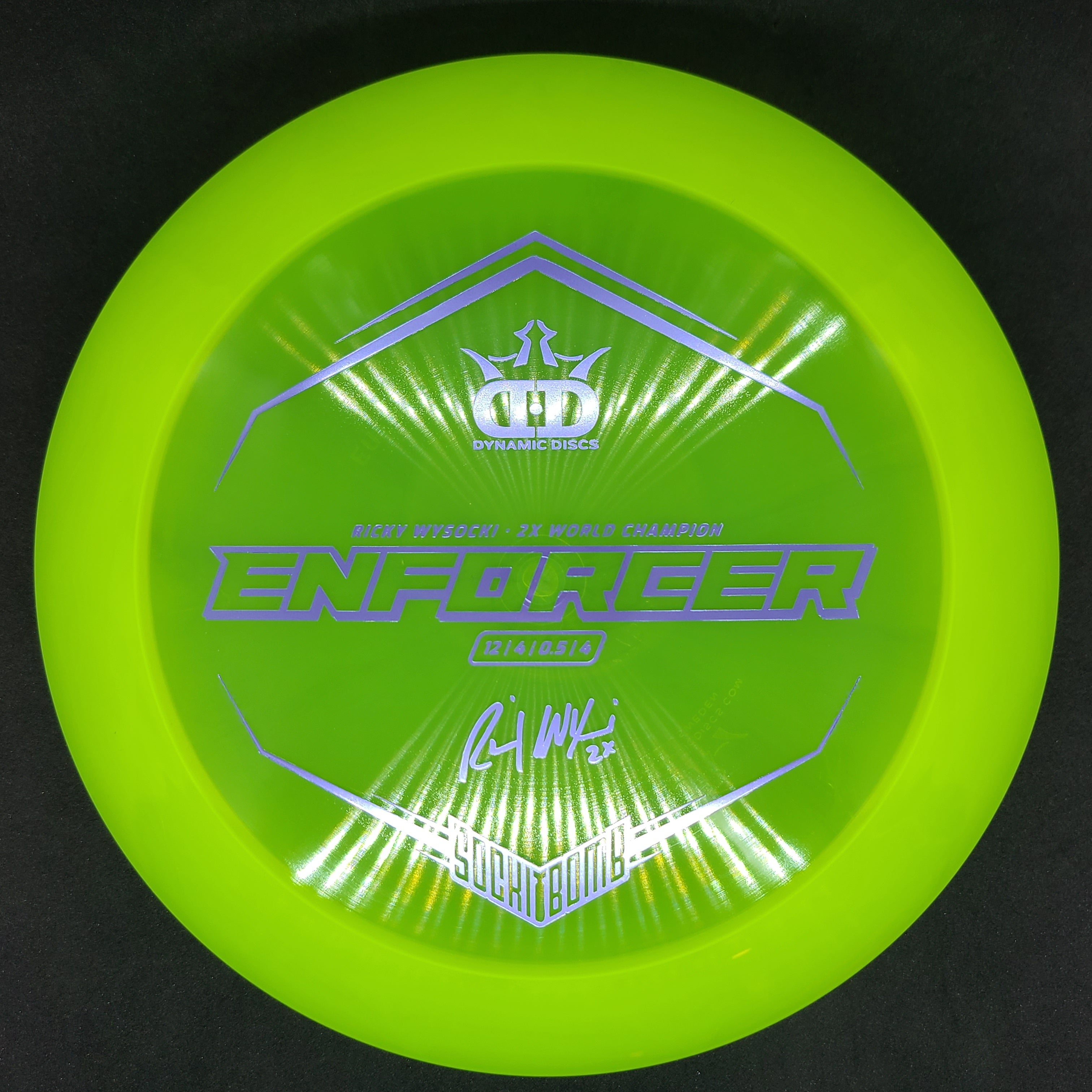 Dynamic Discs - Enforcer - Lucid * Ricky Wysocki Sockibomb Stamp ...